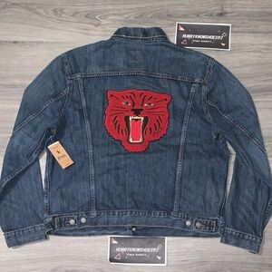Polo Ralph Lauren Men’s Red Tiger 1967 Varsity Champs Denim Trucker Jacket